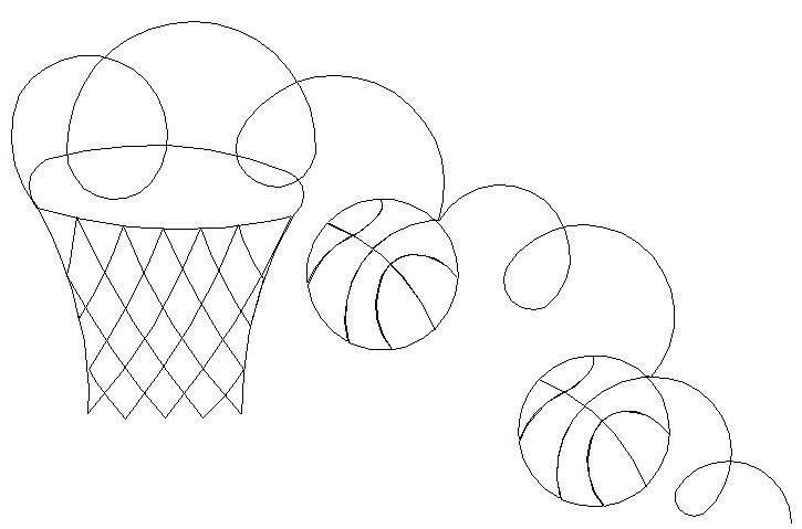 basketball net Digital Pattern | Sweet Dreams Quilt Studio